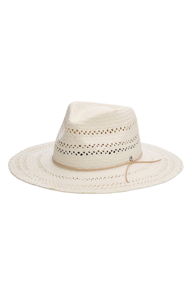 rag & bone Straw Fedora, Main, color, Ivory