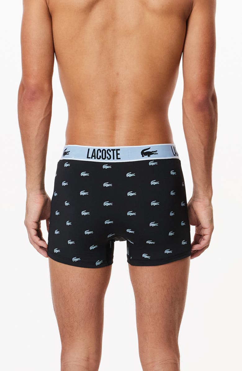 Lacoste Assorted 3-Pack Croc Logo Trunks, Alternate, color,