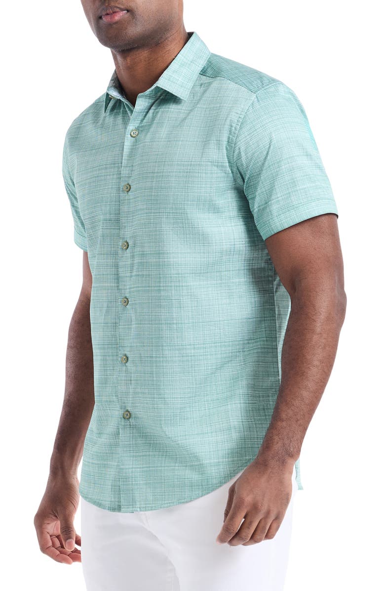 Robert Graham Roth Short Sleeve Cotton Button-Up Shirt, Alternate, color, 