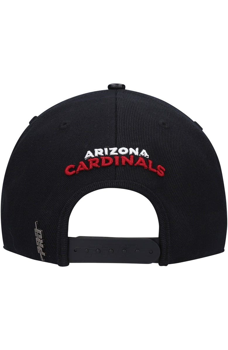 PRO STANDARD Men's Pro Standard Black Arizona Cardinals Stacked Snapback Hat, Alternate, color, 