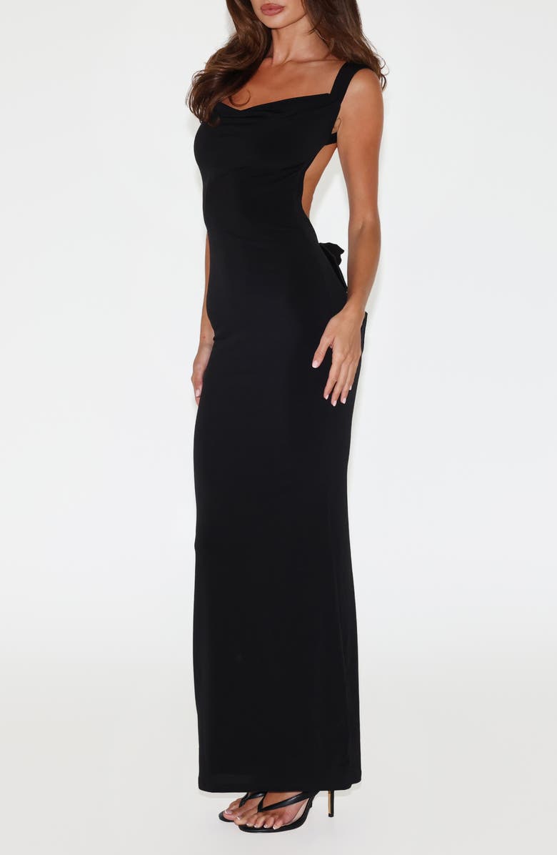 Tiger Mist Morana Evening Dress, Alternate, color, Black