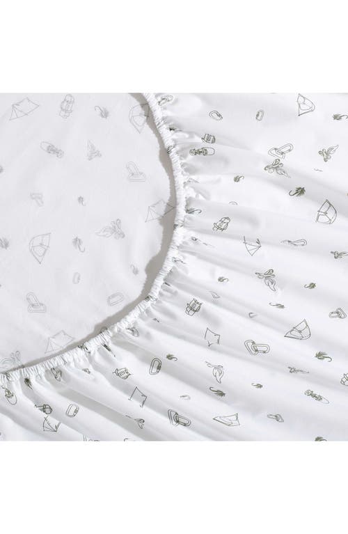 Eddie Bauer Camp 200 Thread Count Cotton Percale Twin Sheet Set In Dark Green