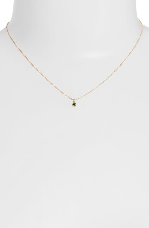 Set & Stones Birthstone Charm Pendant Necklace In Gold