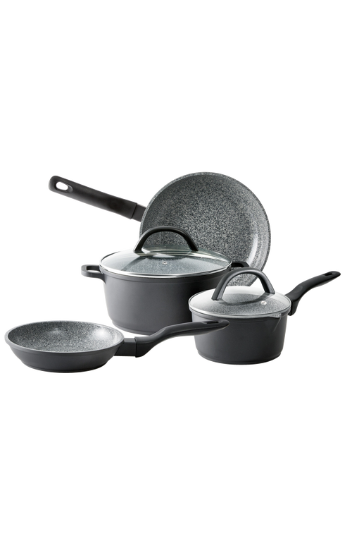 Cuisine::pro ® Stone X² 6-piece Cookware In Black