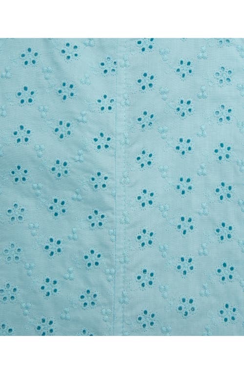 Little Me Eyelet Overalls & Polka Dot T-shirt Set In Blue