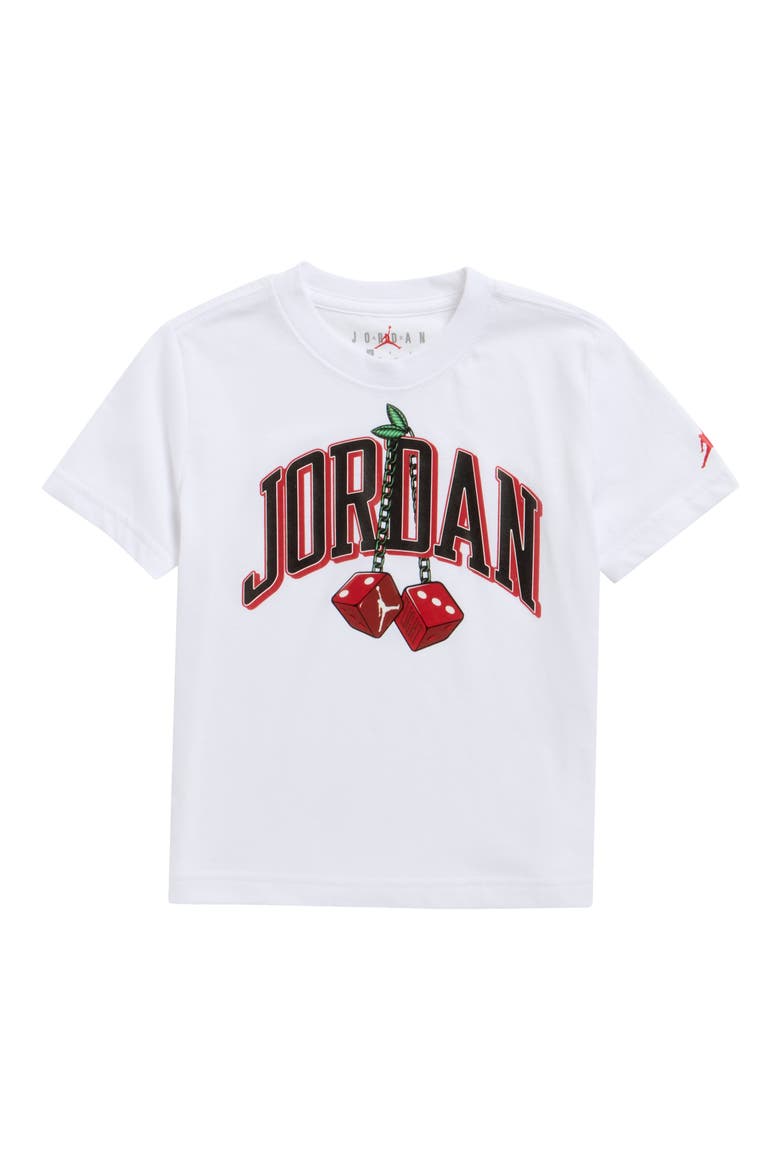 Kids' Cherry Dice Graphic T-Shirt, Main, color, WHITE