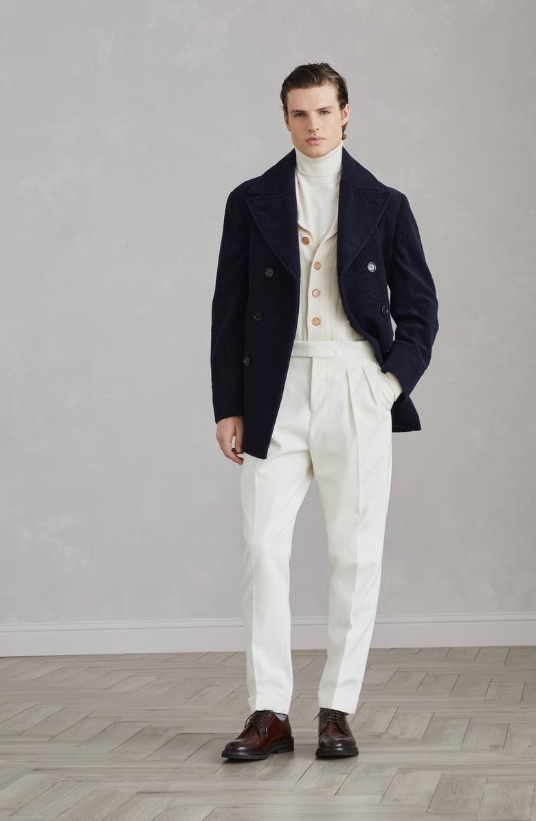 Brunello Cucinelli Corduroy Caban jacket, Alternate, color, 