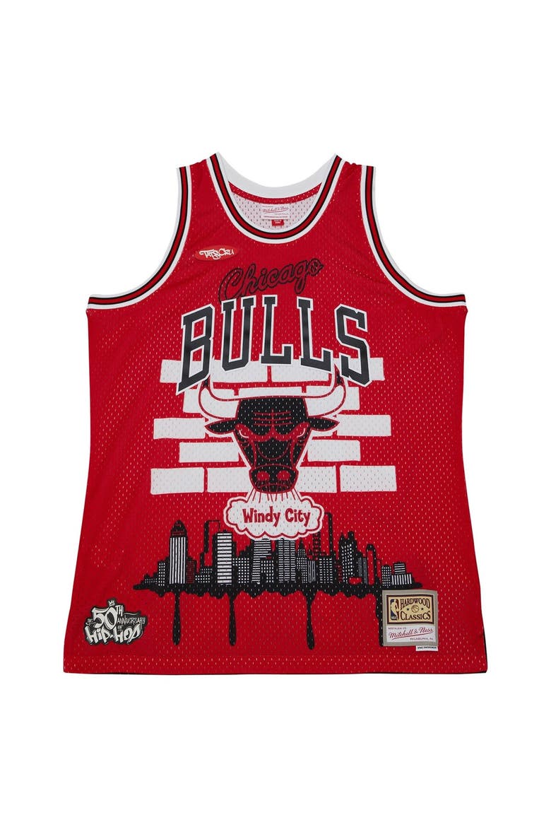 Men's Mitchell & Ness x Tats Cru Red Chicago Bulls Hardwood Classics Fashion Jersey, Alternate, color, Red