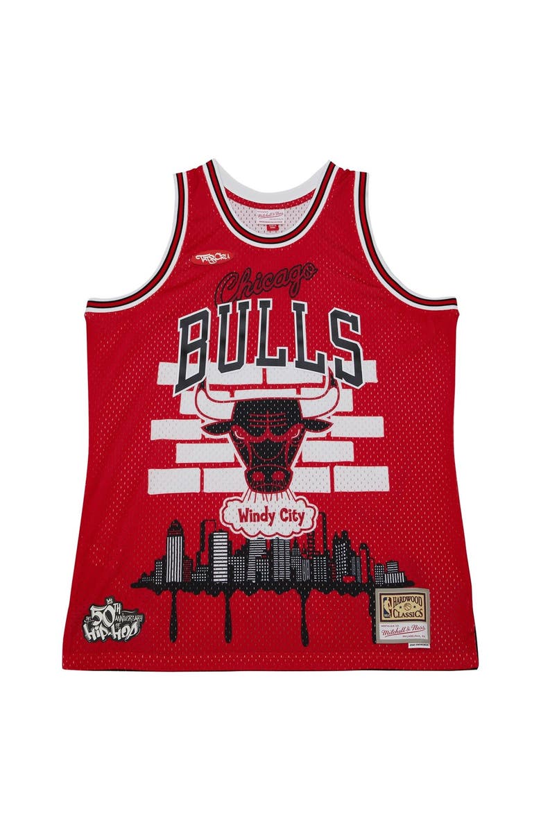 Mitchell & Ness Men's Mitchell & Ness x Tats Cru Red Chicago Bulls Hardwood Classics Fashion Jersey, Alternate, color, Red