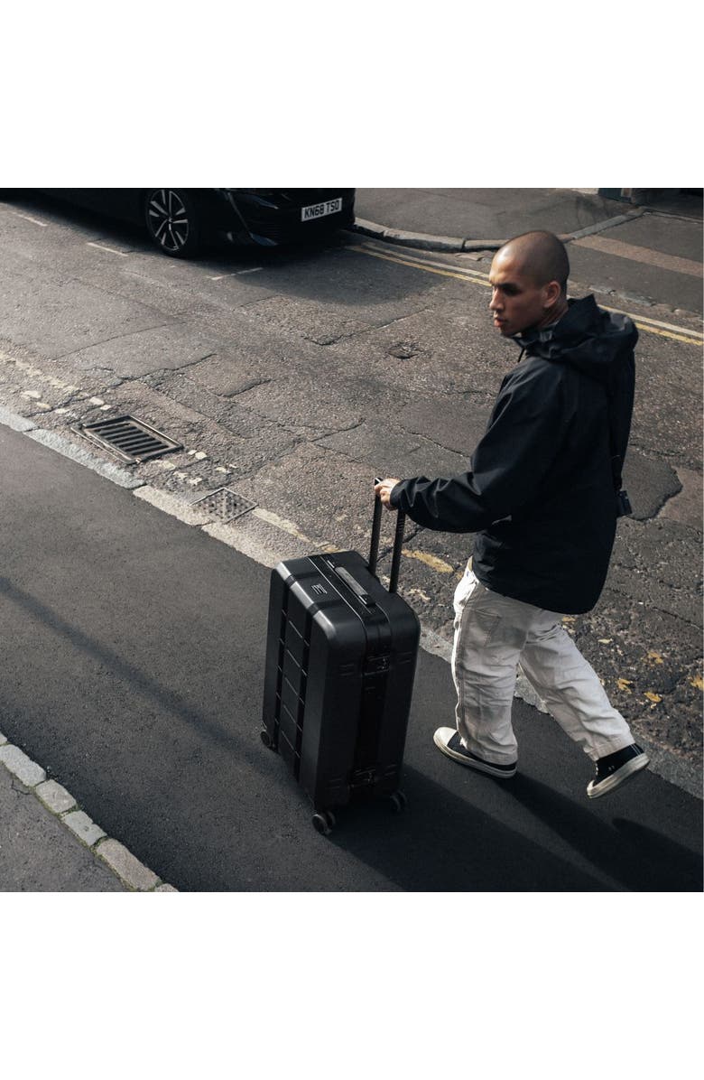 D_b_ Ramverk Pro Hardside 25 Inch Checked Luggage Spinner with Buckle Closure, Alternate, color, Black Out