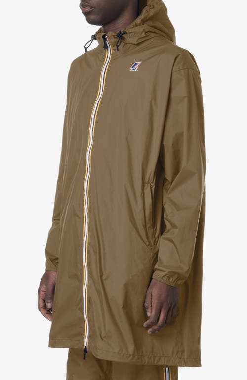 K-way Le Vrai 4.0 Eiffel East Water Repellent Raincoat In Green