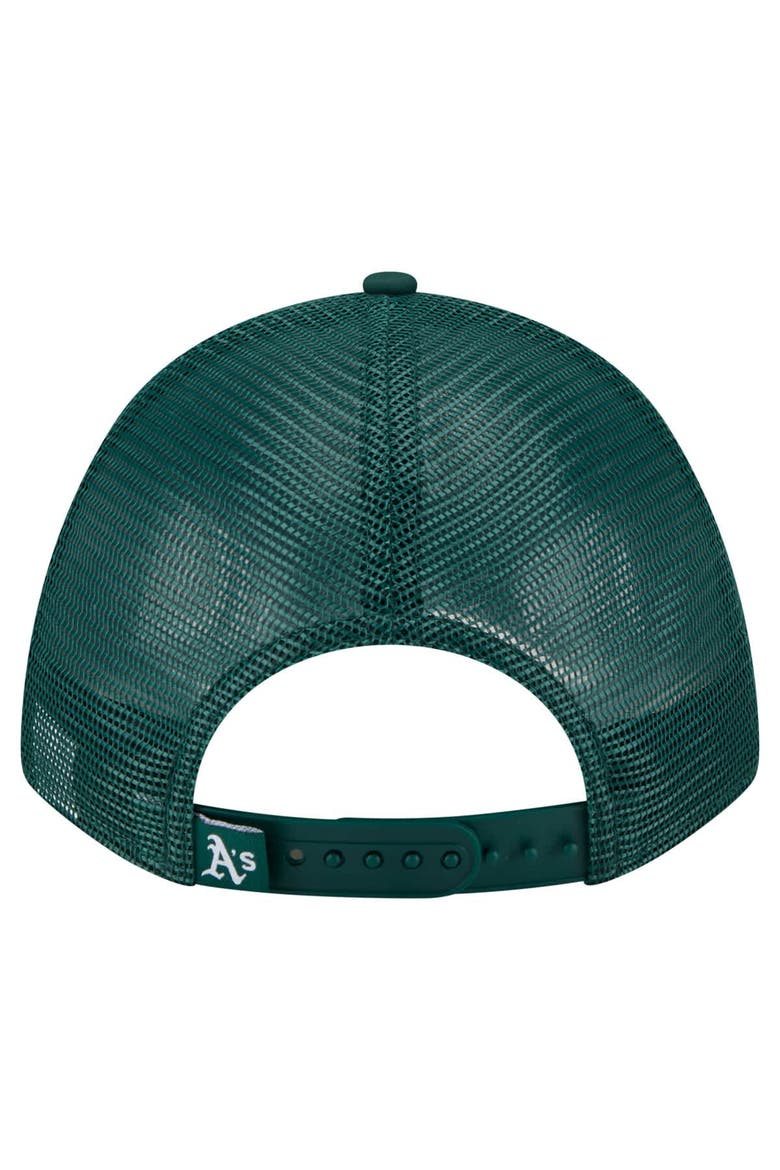 Men's New Era  Green Athletics Minimalist 9FORTY A-Frame Adjustable Hat, Alternate, color, Green