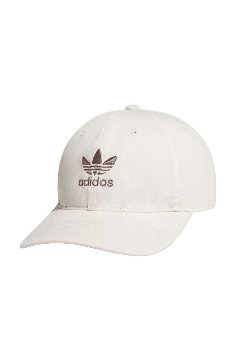 adidas Originals Men's adidas Originals Off White Washed Adjustable Hat, Main, color, 