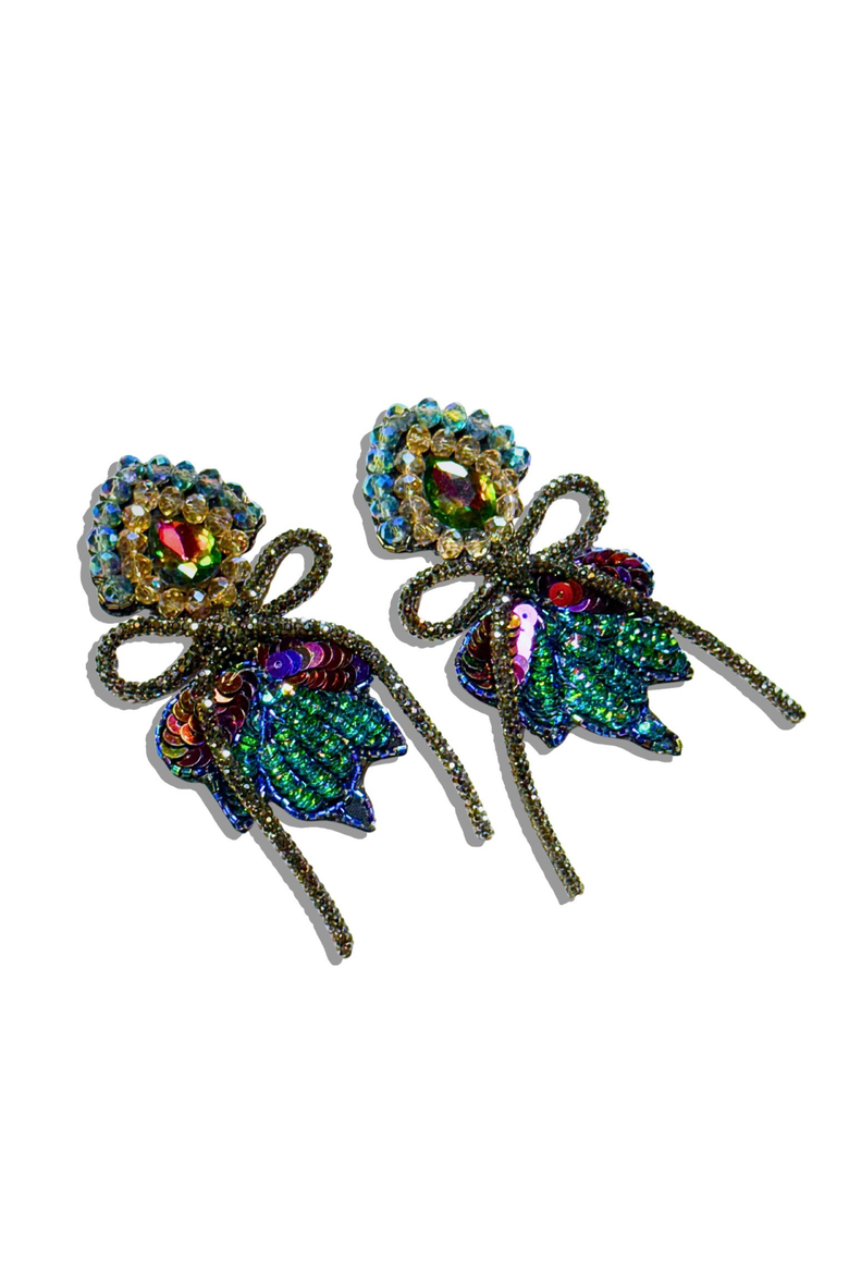 Orchid Earrings, Main, color, Purple