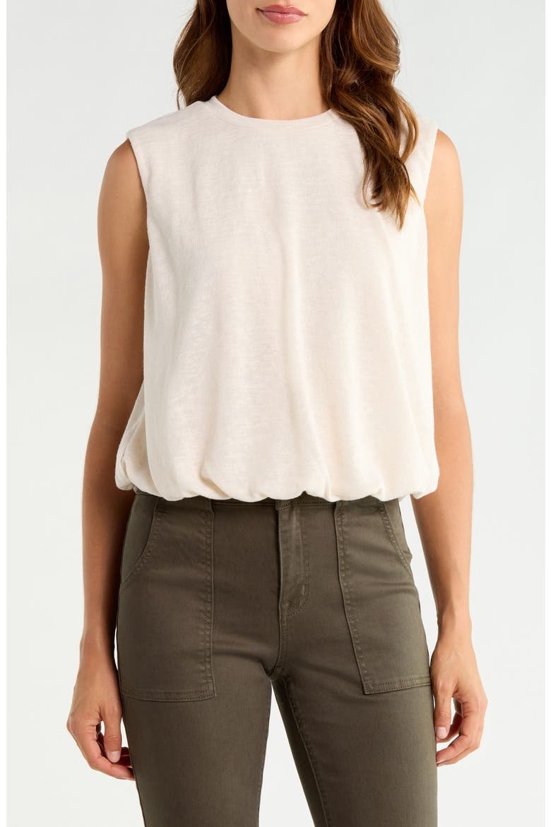 Quinn Bubble Sleeveless Top, Main, color, BONE