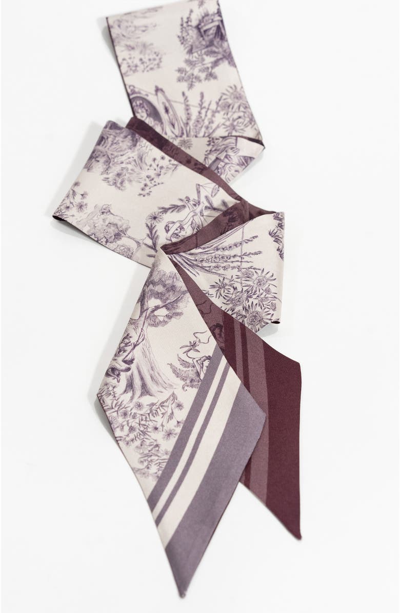 Bond & Grace The Heroines Silk Twilly Scarf, Alternate, color, Plum