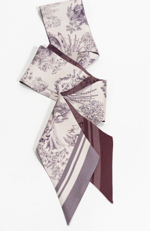 Bond & Grace The Heroines Silk Twilly Scarf In Purple