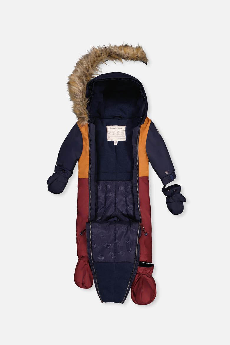Play Car Seat Fleece Neckwarmer One Piece Snowsuit, Alternate, color, Burgundy