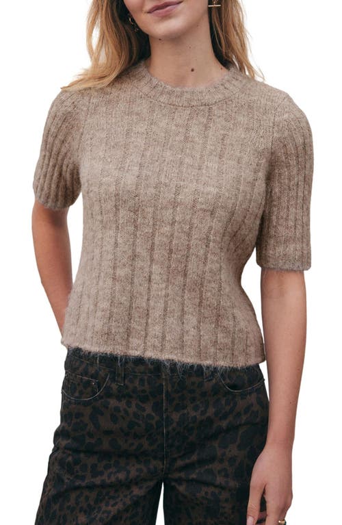 Next Short Sleeve Recycled Polyester Blend Sweater In Neutral