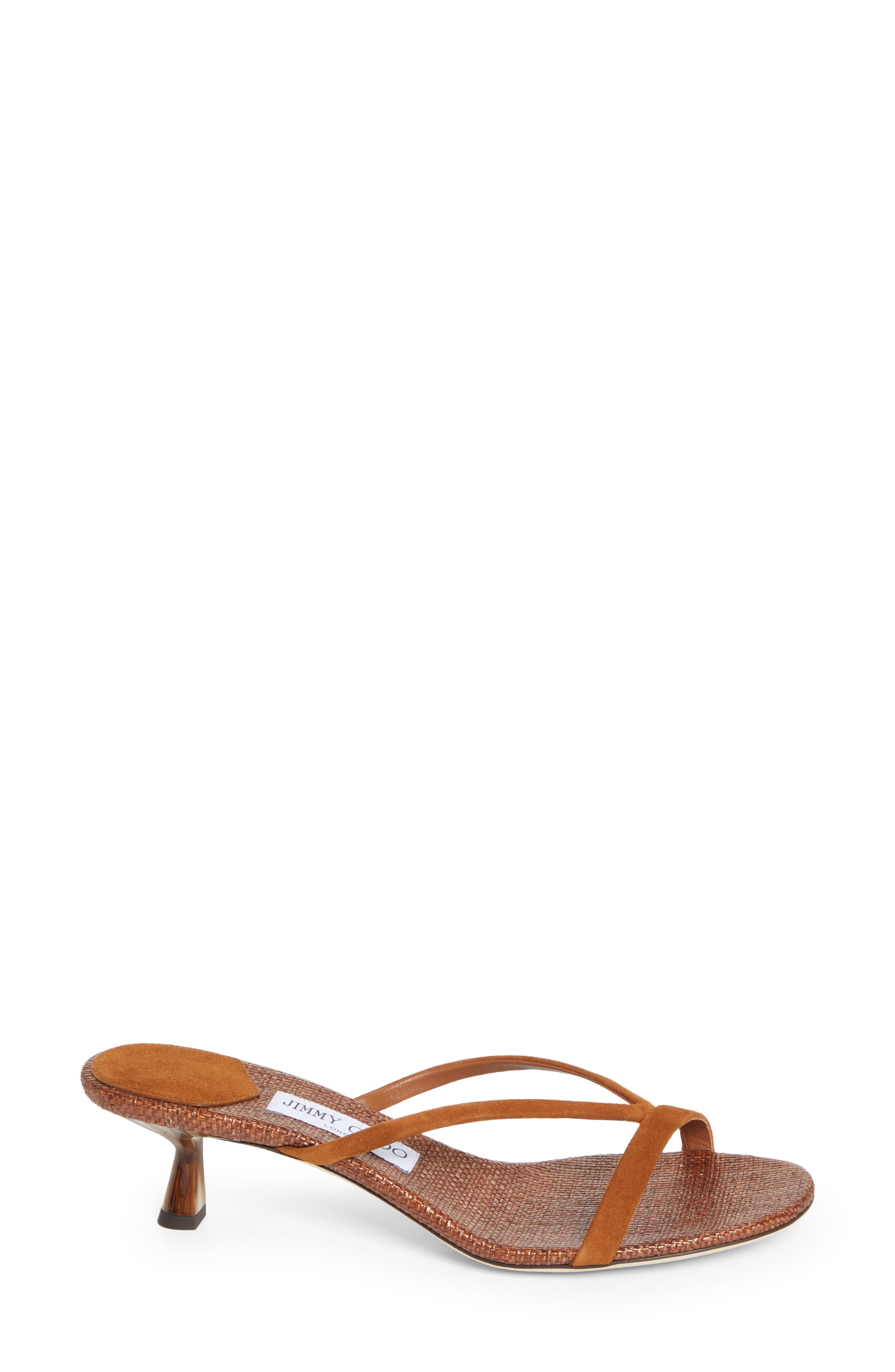 Jimmy Choo Ciela Slide Sandal, Alternate, color, Tan Mix