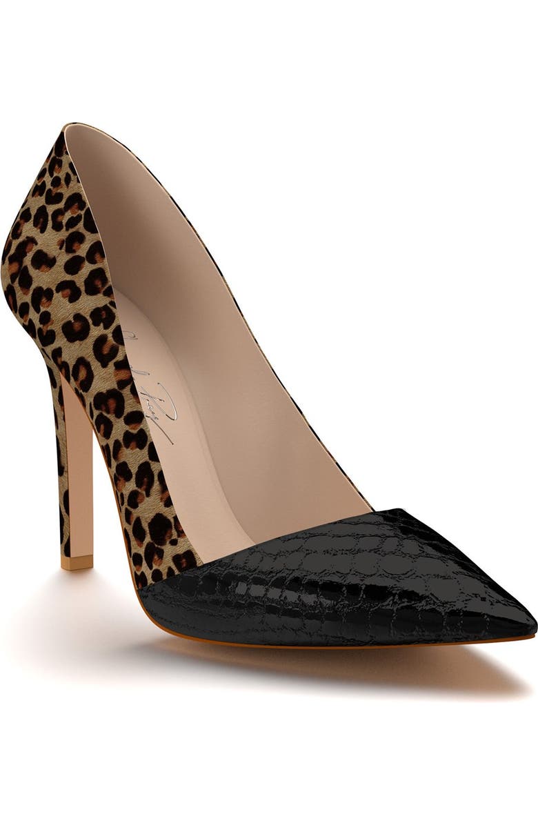 Shoes of Prey Genuine Calf Hair Pointy Toe Pump, Main, color,