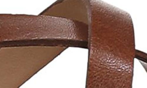 Sam Edelman Tillie Strappy Slide Sandal Cognac Leather In Cognac