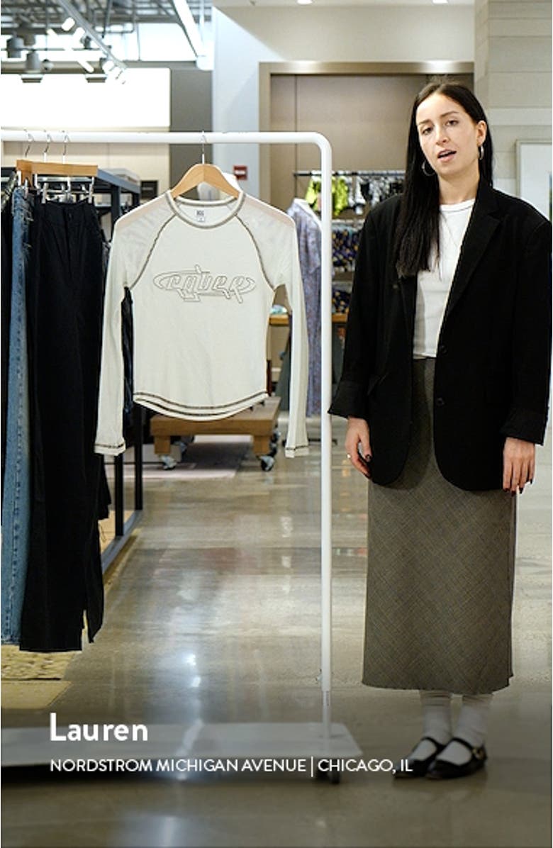 Cyber Mesh Raglan Sleeve Cotton Top, sales video thumbnail