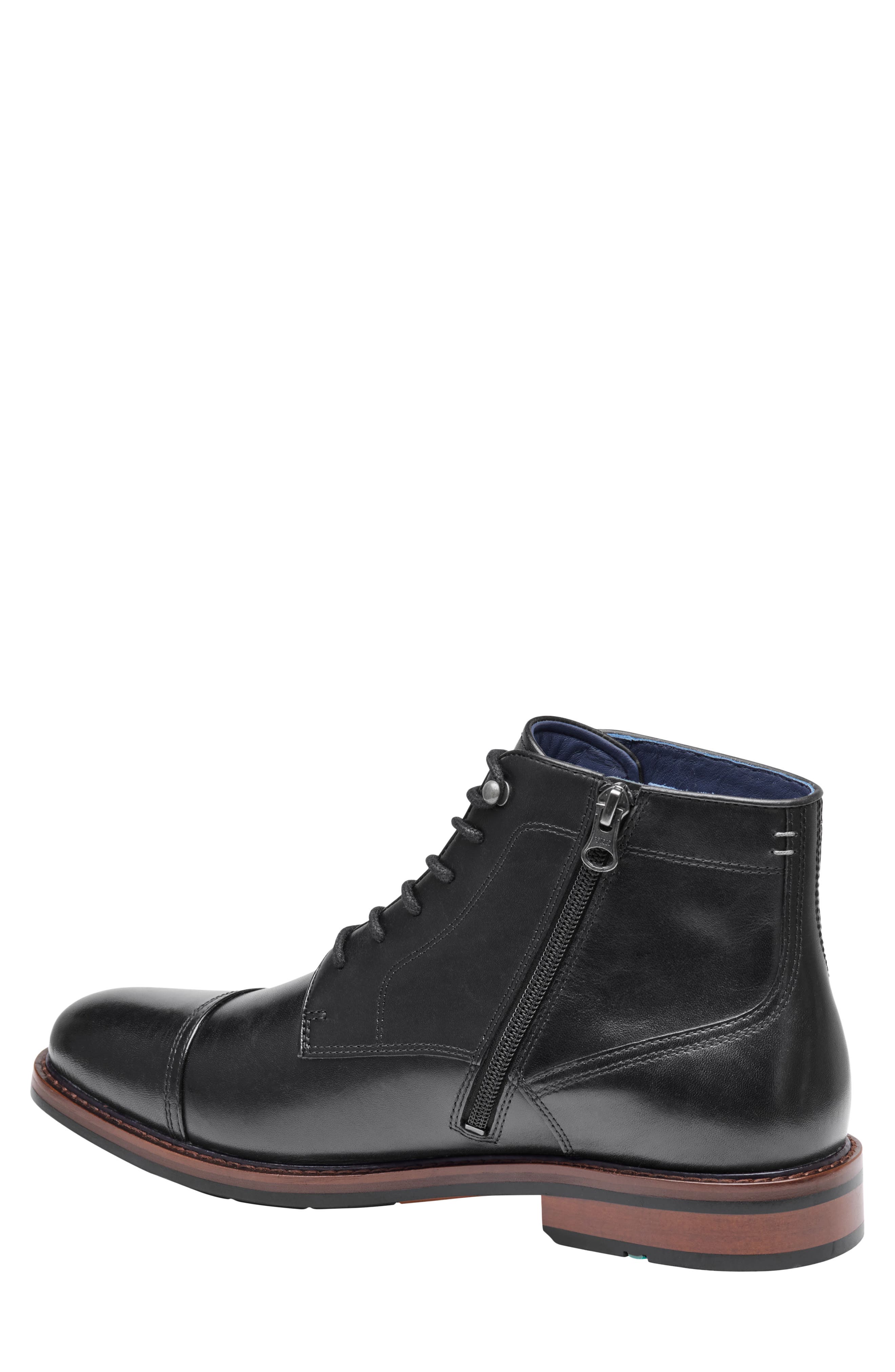 XCFlex® Daylen Cap Toe Boot, Alternate, color, BLACK HAND-FINISHED FULL GRAIN