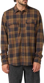 O'Neill Sutton Plaid Stretch Flannel Button-Up Shirt