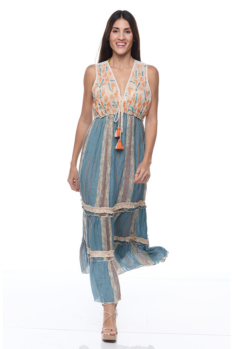Floral Cotton Sundress, Alternate, color, BLUE