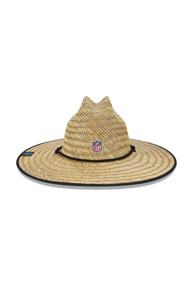 Men's New Era Natural Carolina Panthers NFL Training Camp Official Straw Lifeguard Hat, Alternate, color, Natural