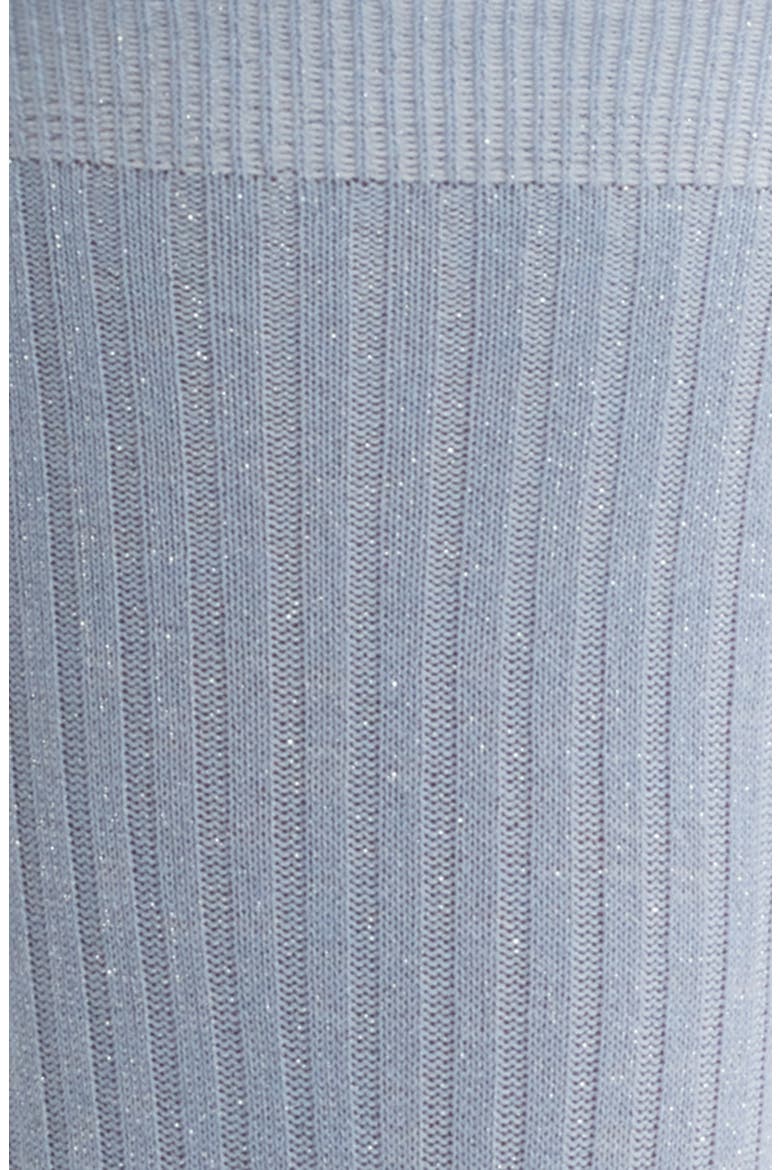 Brilliant Metallic Rib Crew Socks, Alternate, color, SKY