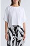 Boxy Short Sleeve Linen Blend Top