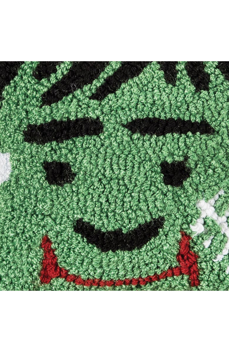 C&F Home Frankenstein Monster Hooked Petite Halloween Accent Pillow 8" x 8", Alternate, color, Green