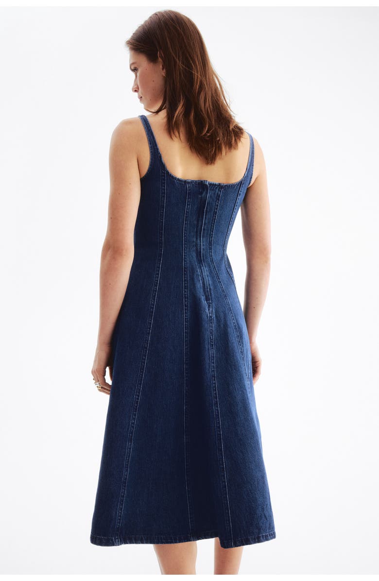 H&M Denim midi dress, Alternate, color, Denim Blue