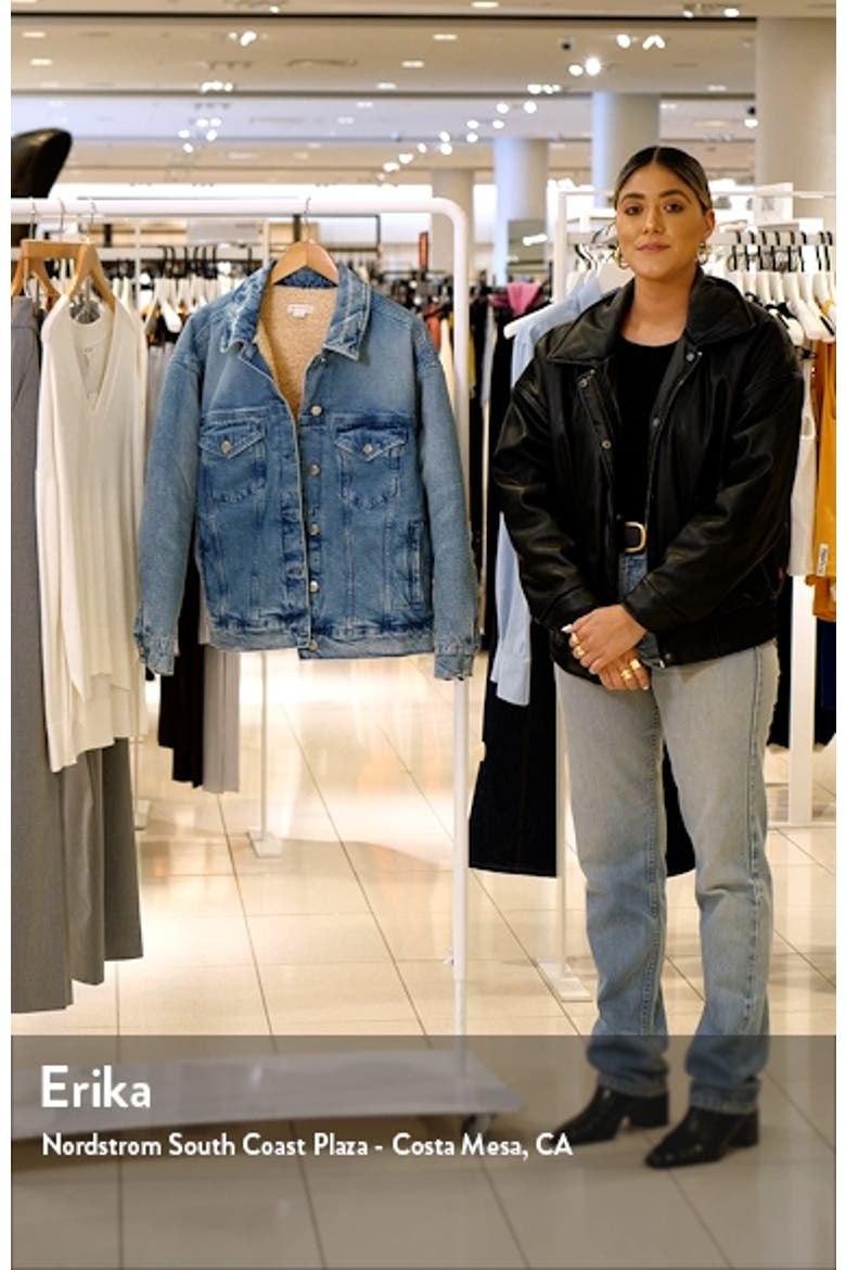 Oversize High Pile Fleece Lined Trucker Jacket video