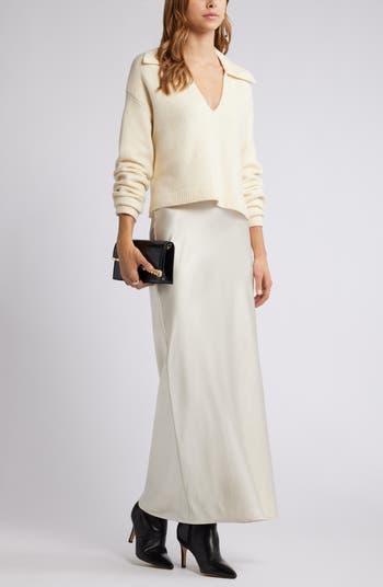 Bias Cut Maxi Skirt