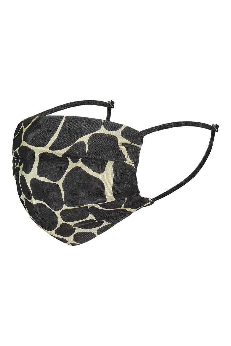 Giraffe Adult Face Mask, Main, color, BLACK/ OYSTER