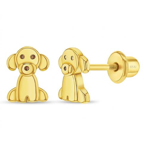 Puppy Dog Plated Earrings