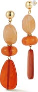 CHLOE AND MADISON Triple Bead Drop Earrings