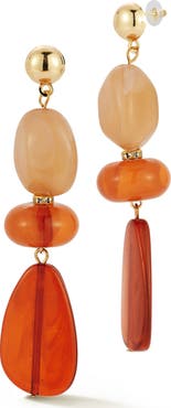 CHLOE AND MADISON Triple Bead Drop Earrings