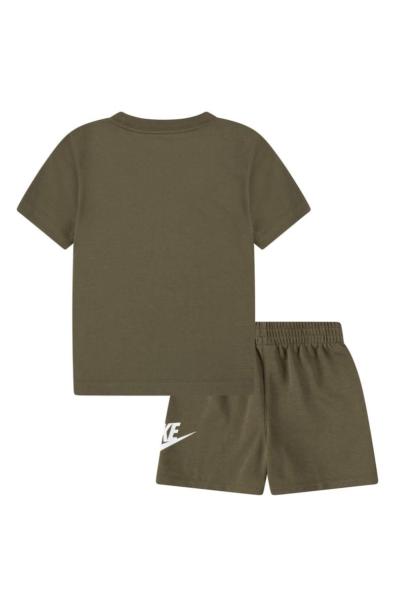 Nike Club Logo T-Shirt & Shorts Set, Alternate, color, Medium Olive