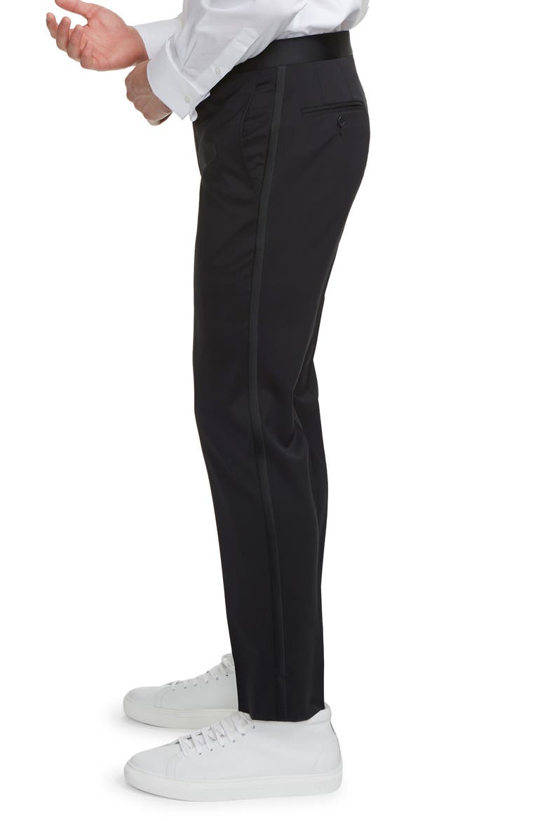Phoenix Wool Tuxedo Trousers, Alternate, color, BLACK