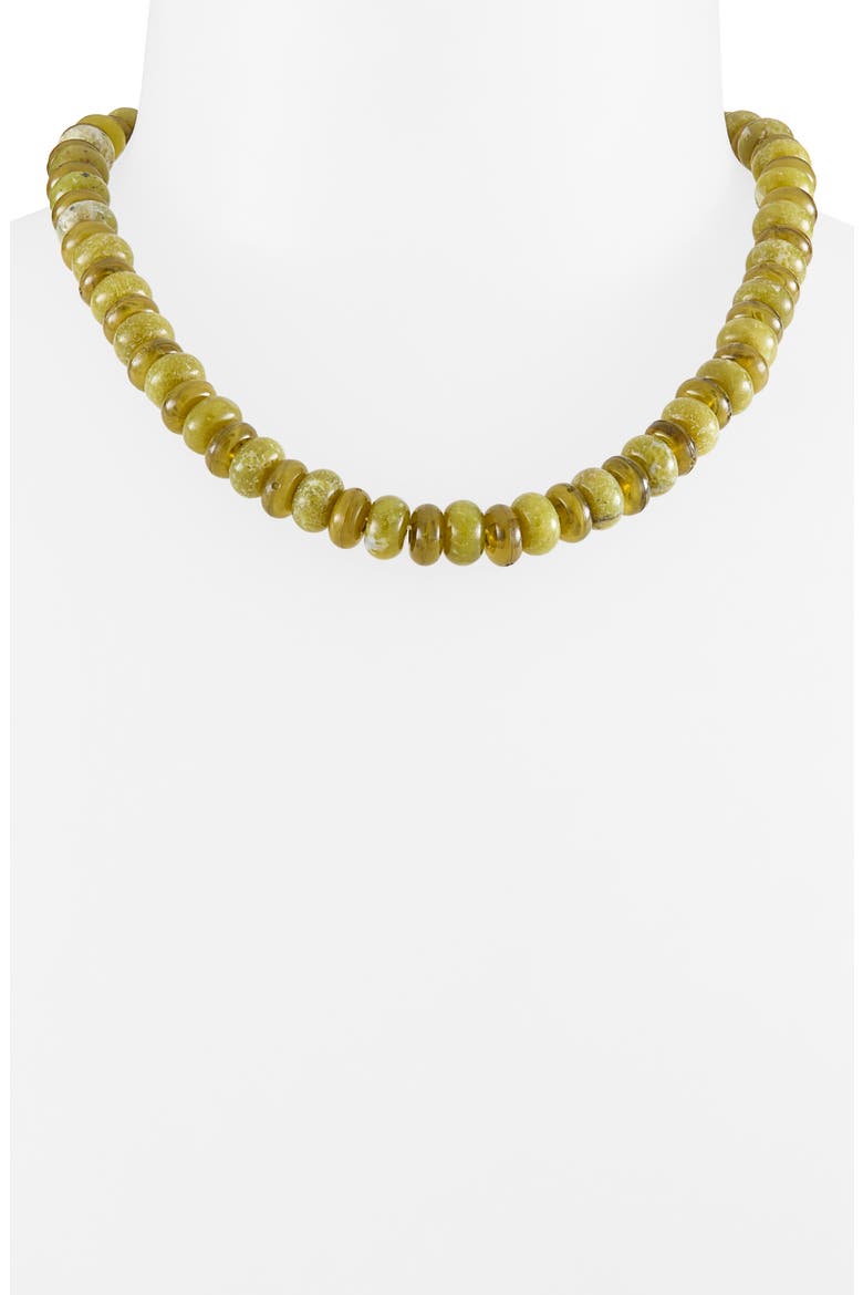 Joyce Semiprecious Stone Beaded Necklace, Alternate, color, GREEN
