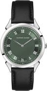 Alfred Sung Swiss Heritage Leather Strap Watch, 42mm