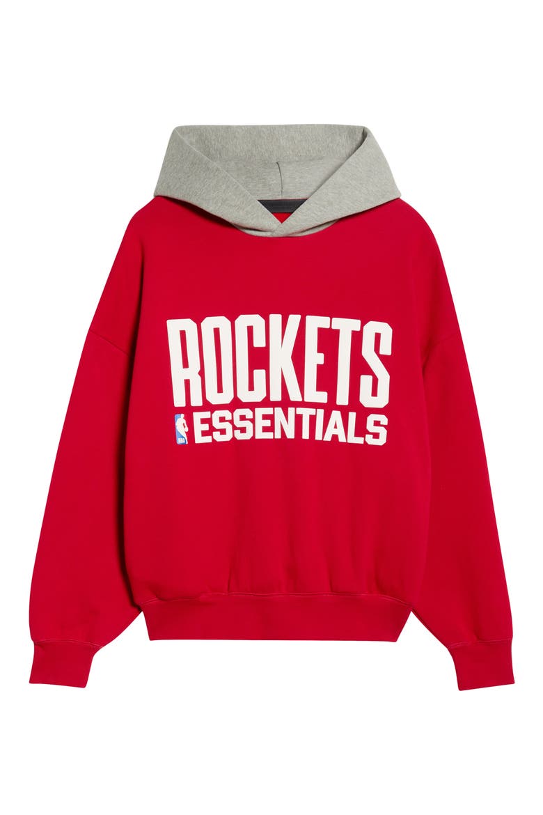 x NBA Rockets Sports Fit Hoodie, Alternate, color, RED/ CONCRETE HEATHER
