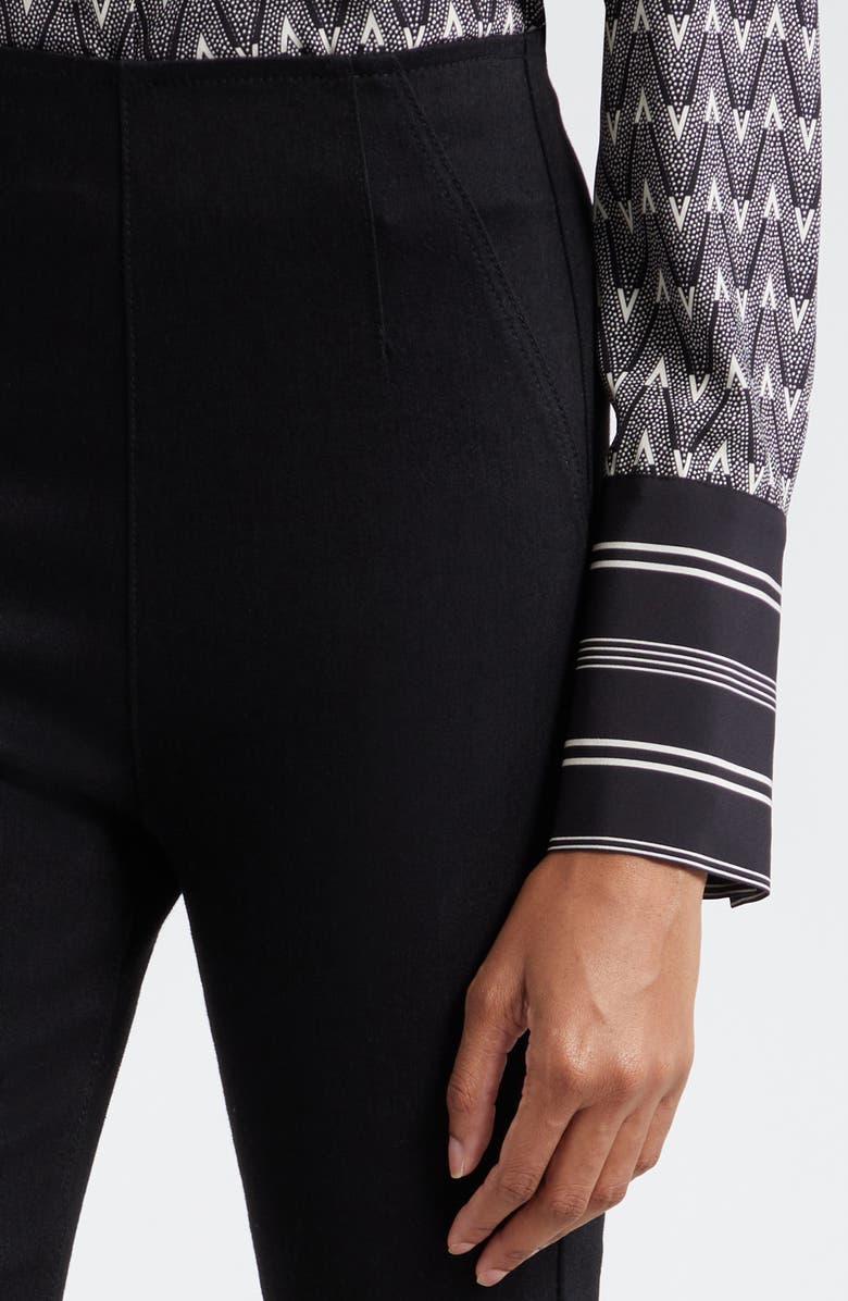 Veronica Beard Carson Off-Duty High Waist Ankle Flare Jeans, Alternate, color, Onyx