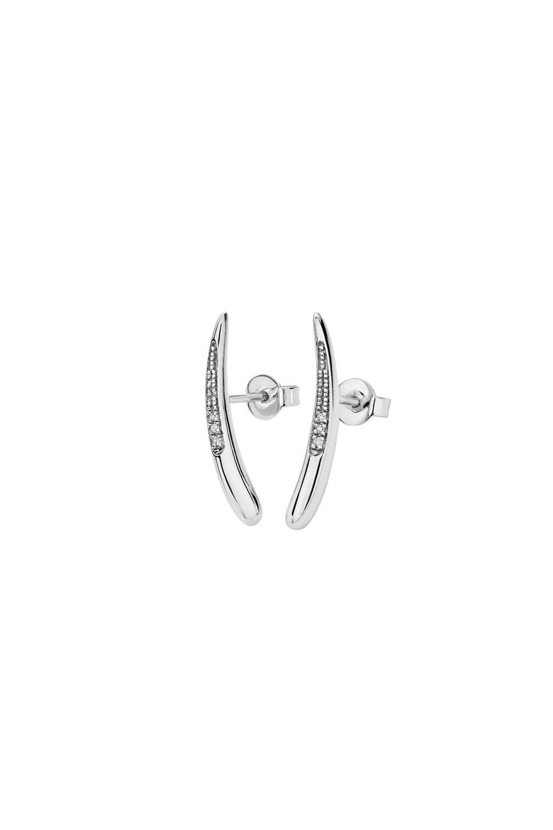 Skinny Drip Long Studs, Main, color, Sterling Silver