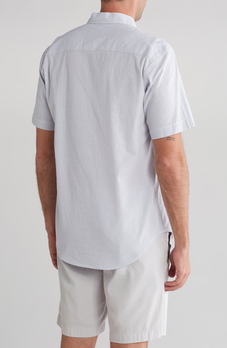 Coastaoro Niko Stripe Cotton Short Sleeve Button-Up Shirt, Alternate, color, 