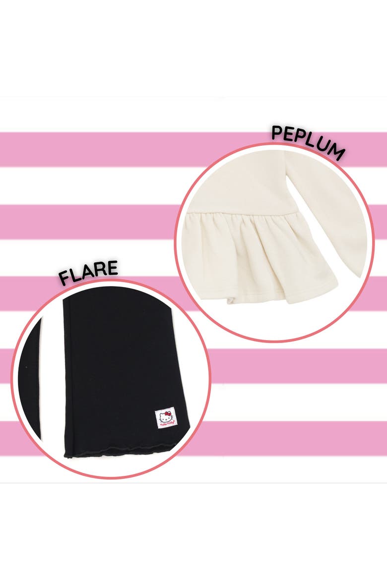 Fleece Sweatshirt and Flared Leggings Set, Alternate, color, Hello Kitty Ivory